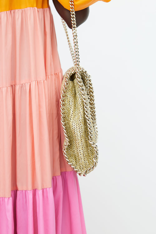 Stella McCartney Gold Woven Falabella Crossbody Bag