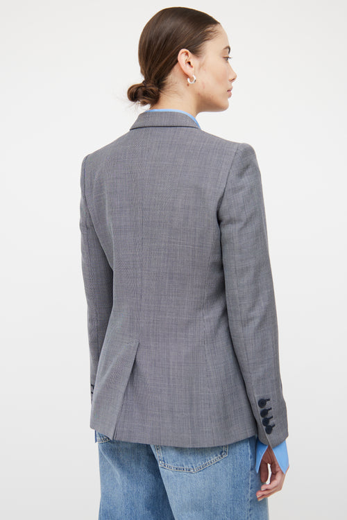 Stella McCartney Grey Wool Peak Collar Blazer