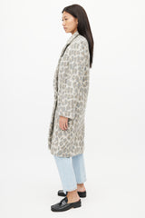 Stella McCartney Grey & Brown Print Coat