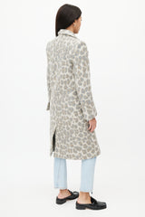 Stella McCartney Grey & Brown Print Coat