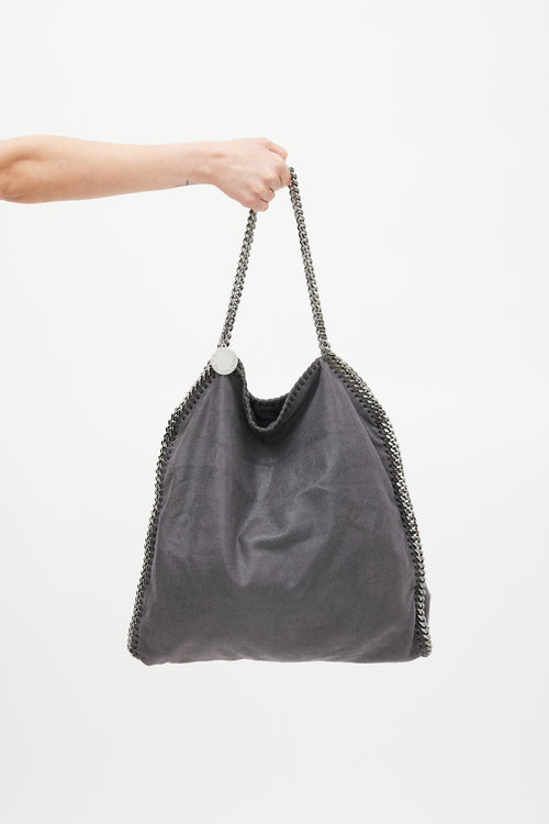 Stella McCartney Grey Vegan Leather Large Falabella Tote Bag