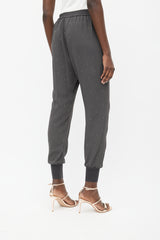 Stella McCartney Grey & Gold Rhinestone Jogger