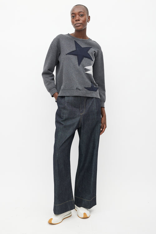 Stella McCartney Grey & Multicolour Star Sweatshirt