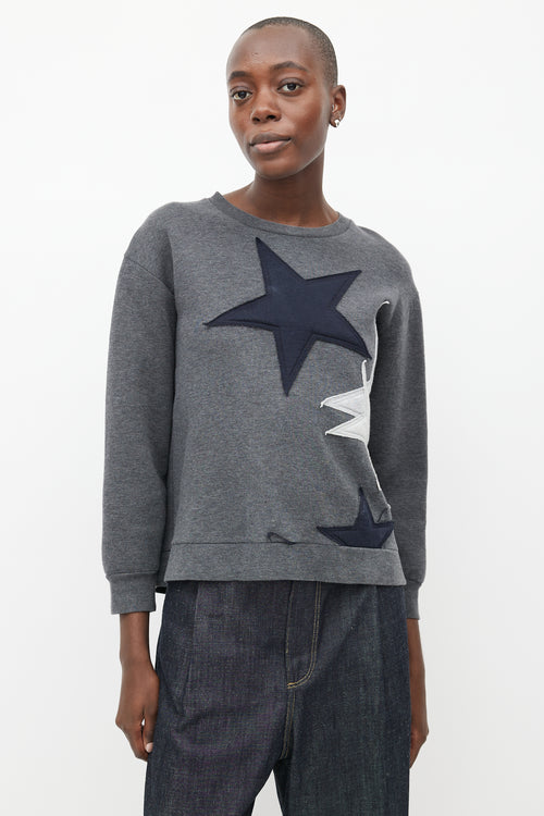 Stella McCartney Grey & Multicolour Star Sweatshirt