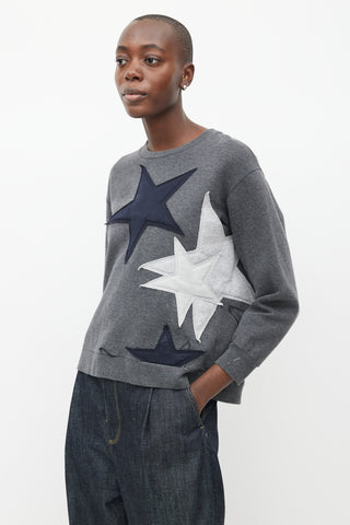 Stella McCartney Grey & Multicolour Star Sweatshirt