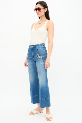 Stella McCartney Horse Appliqué Jeans