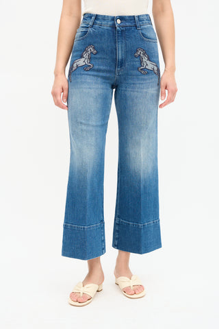 Stella McCartney Horse Appliqué Jeans