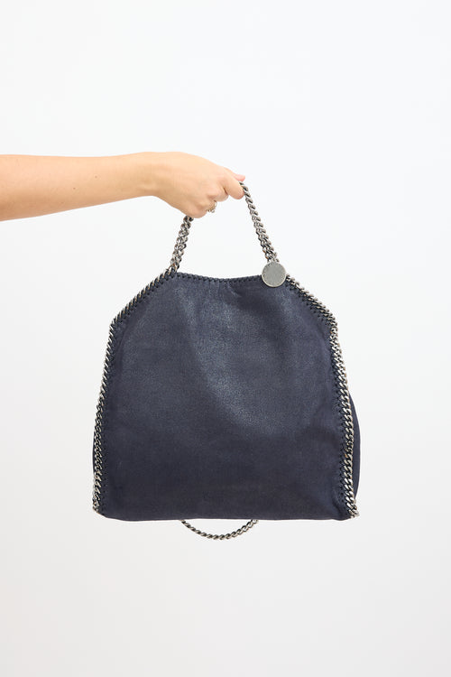 Stella McCartney Navy Falabella Fold-Over Tote