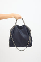 Stella McCartney Navy Falabella Fold-Over Tote