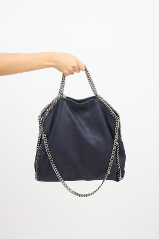 Stella McCartney Navy Falabella Fold-Over Tote
