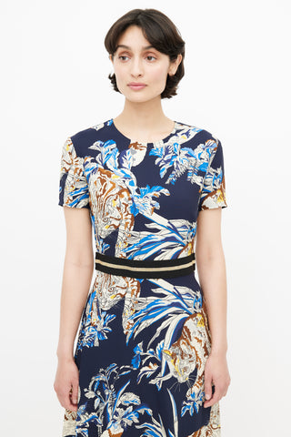 Stella McCartney Navy & Multicolour Floral Dress