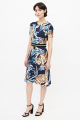 Stella McCartney Navy & Multicolour Floral Dress