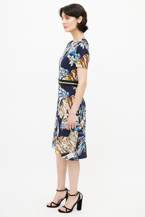 Stella McCartney Navy & Multicolour Floral Dress