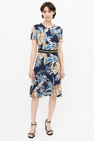 Stella McCartney Navy & Multicolour Floral Dress