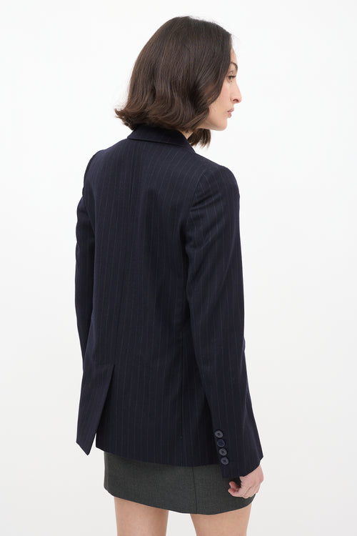 Stella McCartney Navy Wool Pinstripe Blazer