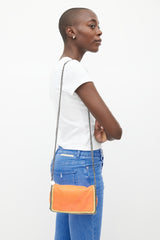 Stella McCartney Neon Orange & Silver Falabella Bag