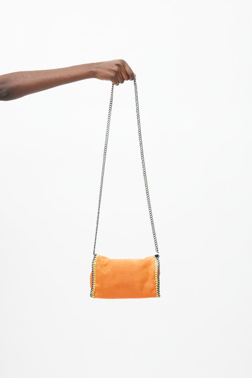 Stella McCartney Neon Orange & Silver Falabella Bag