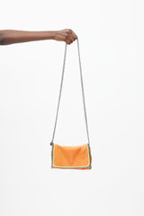 Stella McCartney Neon Orange & Silver Falabella Bag