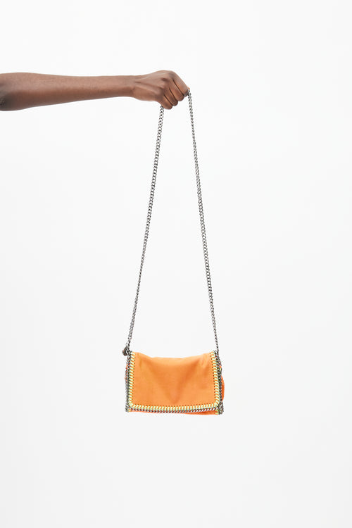 Stella McCartney Neon Orange & Silver Falabella Bag