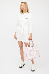 Stella McCartney Pink & White Faux Leather Tie Dye Tote