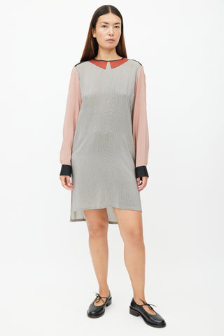 Stella McCartney Red & Multicolour Print Silk Dress