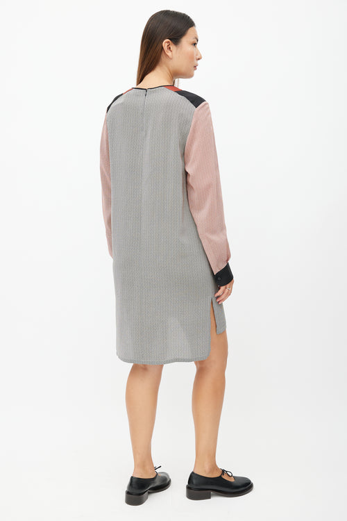 Stella McCartney Red & Multicolour Print Silk Dress