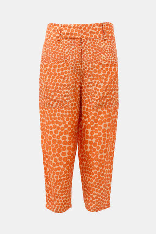 Stella McCartney Silk Floral Cropped Pant