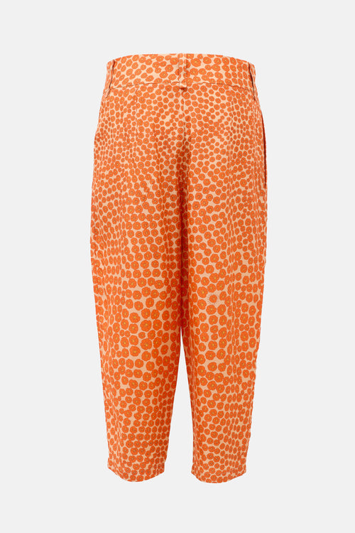 Stella McCartney Silk Floral Cropped Pant
