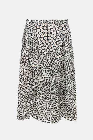 Stella McCartney Silk Floral Midi Skirt
