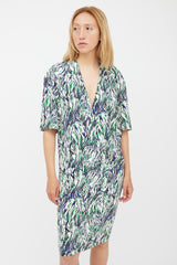 Stella McCartney White & Multicolour Silk Patterned Dress