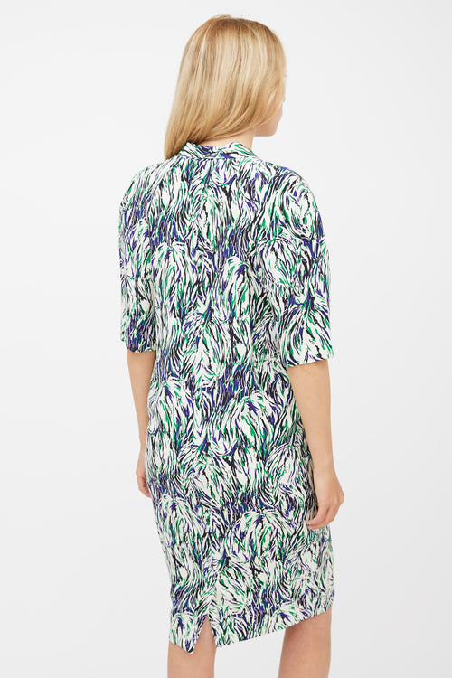 Stella McCartney White & Multicolour Silk Patterned Dress