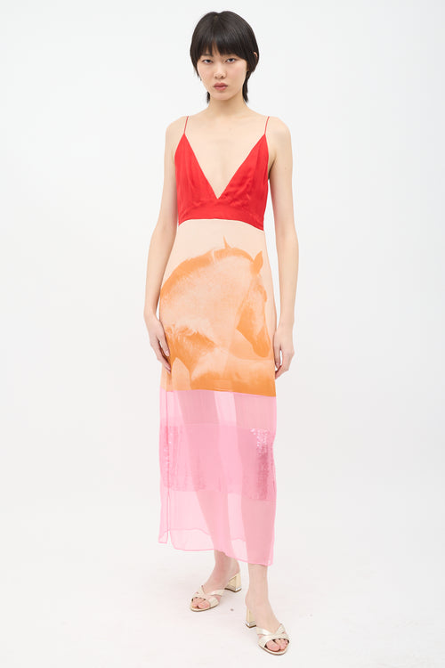 Stella McCartney // Winter 2023 Silk Colour Block Dress – VSP