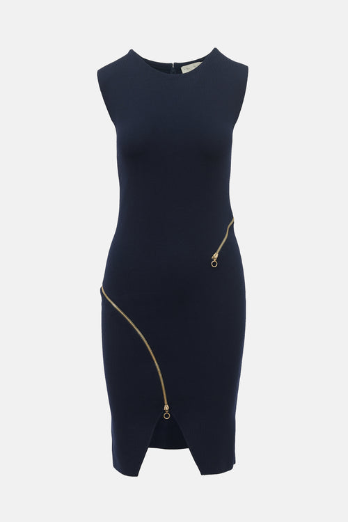 Stella McCartney Wool Knit Zipper Dress