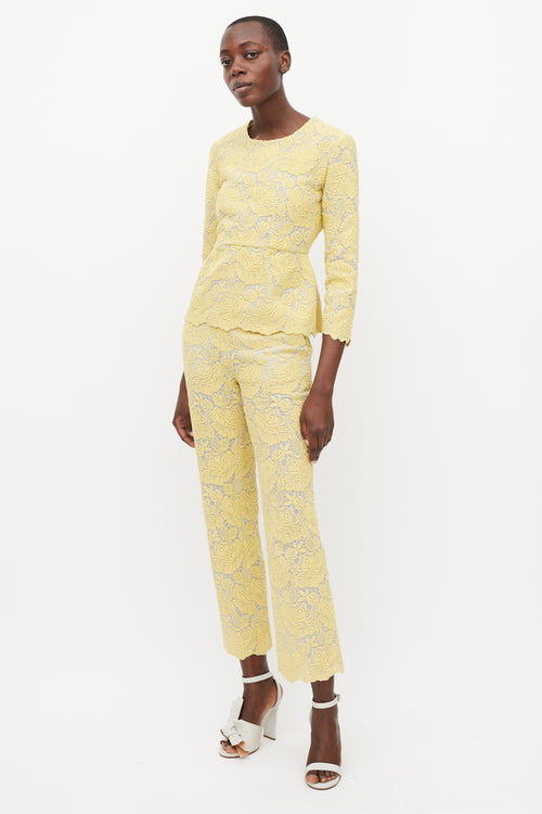 Stella McCartney Yellow Floral Lace Co-Ord Set