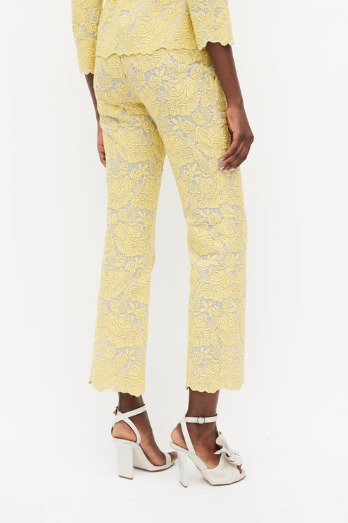 Stella McCartney Yellow Floral Lace Co-Ord Set