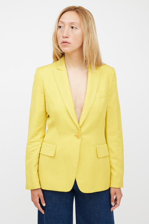 Stella McCartney Yellow Three Pocket Blazer