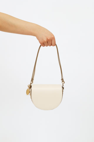 Stella McCartney Cream Chain Frayme Shoulder Bag
