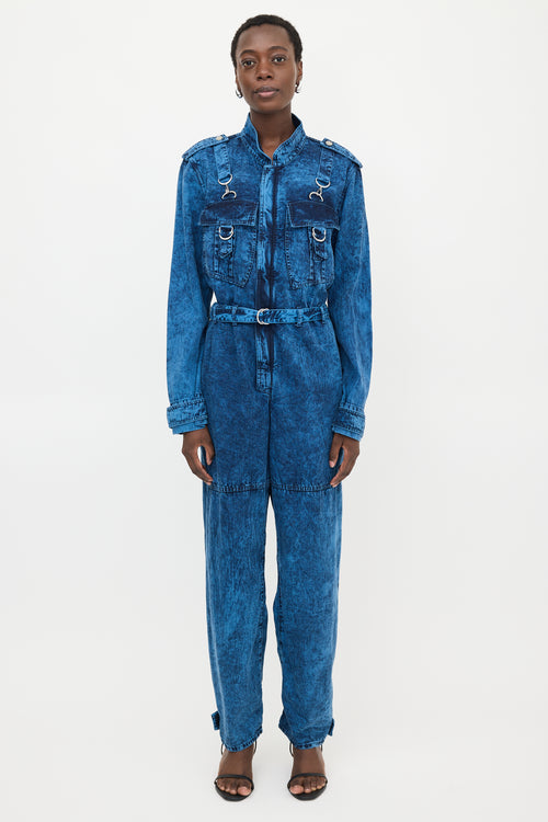 Stella McCartney Acid Wash Denim Jumpsuit