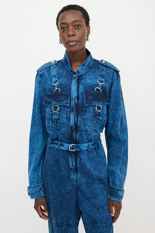 Stella McCartney Acid Wash Denim Jumpsuit