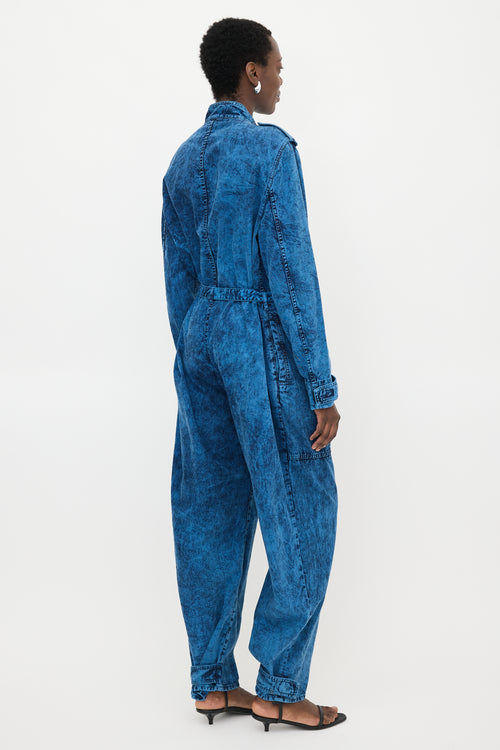 Stella McCartney Acid Wash Denim Jumpsuit