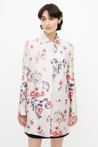 Stella McCartney Beige & Multicolour Floral Jacquard Jacket