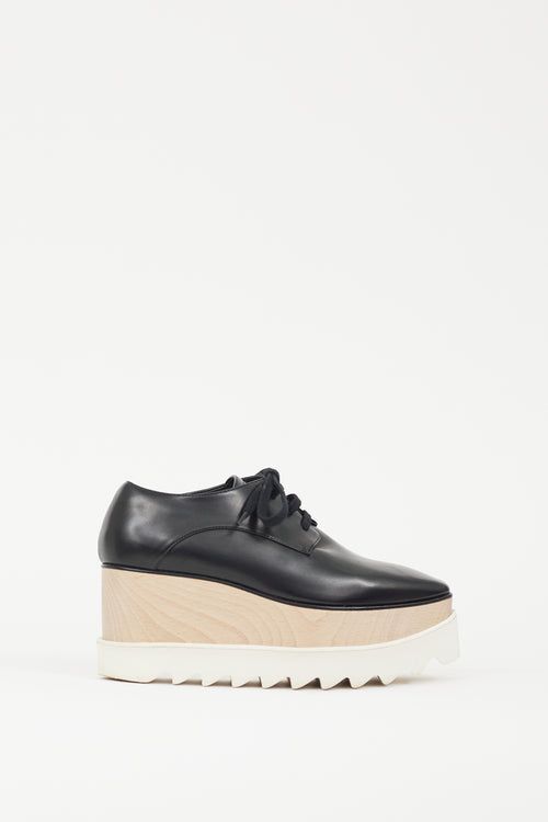 Stella McCartney Black & Beige Elyse Platform Derby
