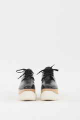 Stella McCartney Black & Beige Faux Leather Elyse Platform Derby