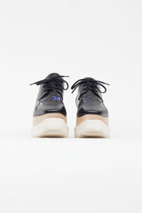 Stella McCartney Black & Blue Faux Leather Elyse Star Derby