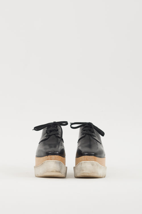 Stella McCartney Black & White Elyse Platform Sneaker