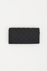 Stella McCartney Black & Silver Falabella Flap Wallet