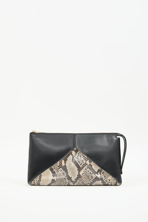 Stella McCartney Black & Multi Vegan Leather Clutch