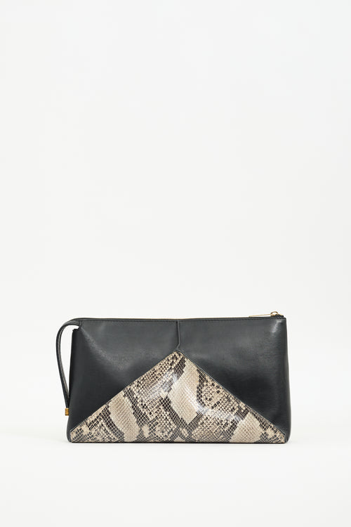 Stella McCartney Black & Multi Vegan Leather Clutch