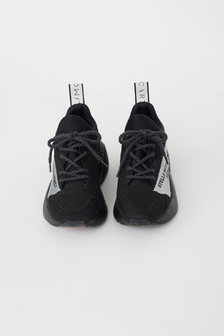 Stella McCartney Black & Silver Farga Chunky Sneaker