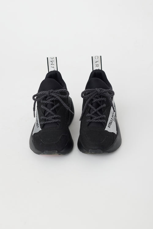 Stella McCartney Black & Silver Farga Chunky Sneaker